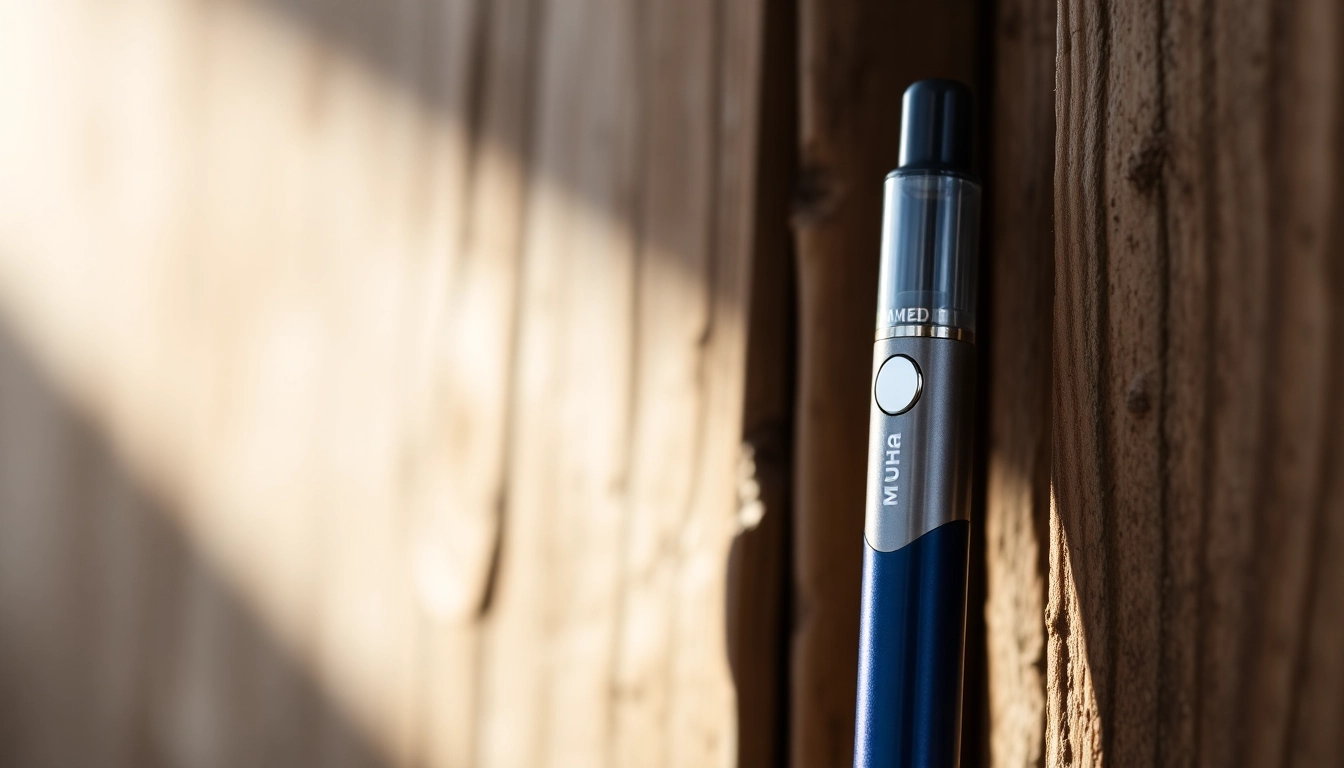 Enjoy vaping with Muha Meds 2 gram disposable vape pen showcasing its sleek design and vibrant colors.