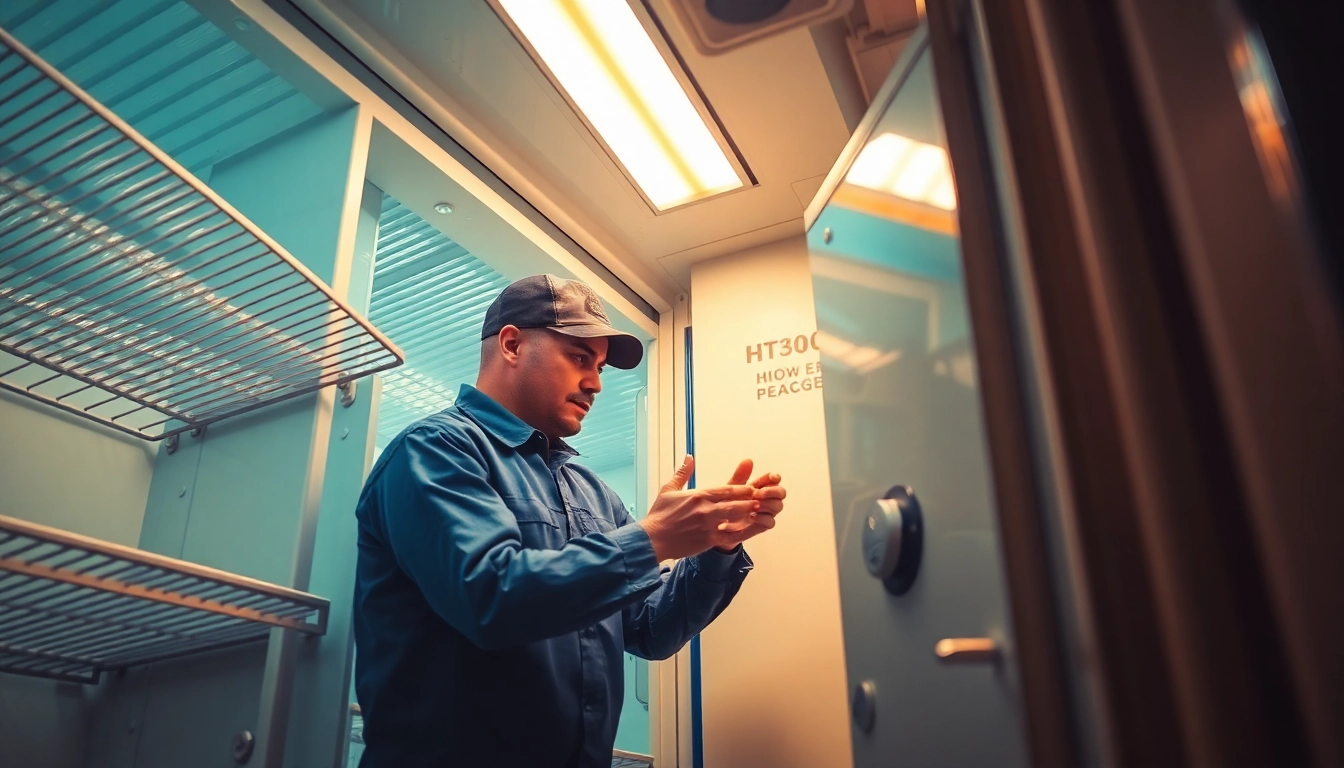 Technician performing walk in freezer repair with tools, ensuring optimal refrigeration efficiency.