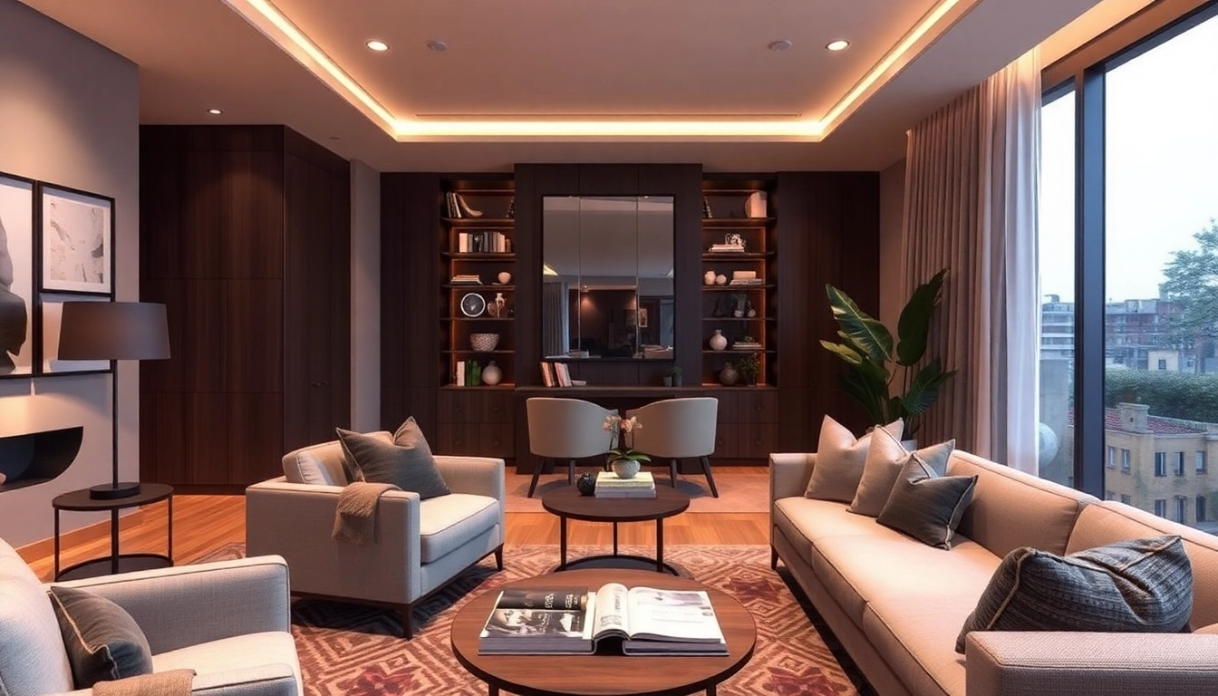 Experience Bloomsbury Residences' elegant interiors with modern decor and a cozy atmosphere.