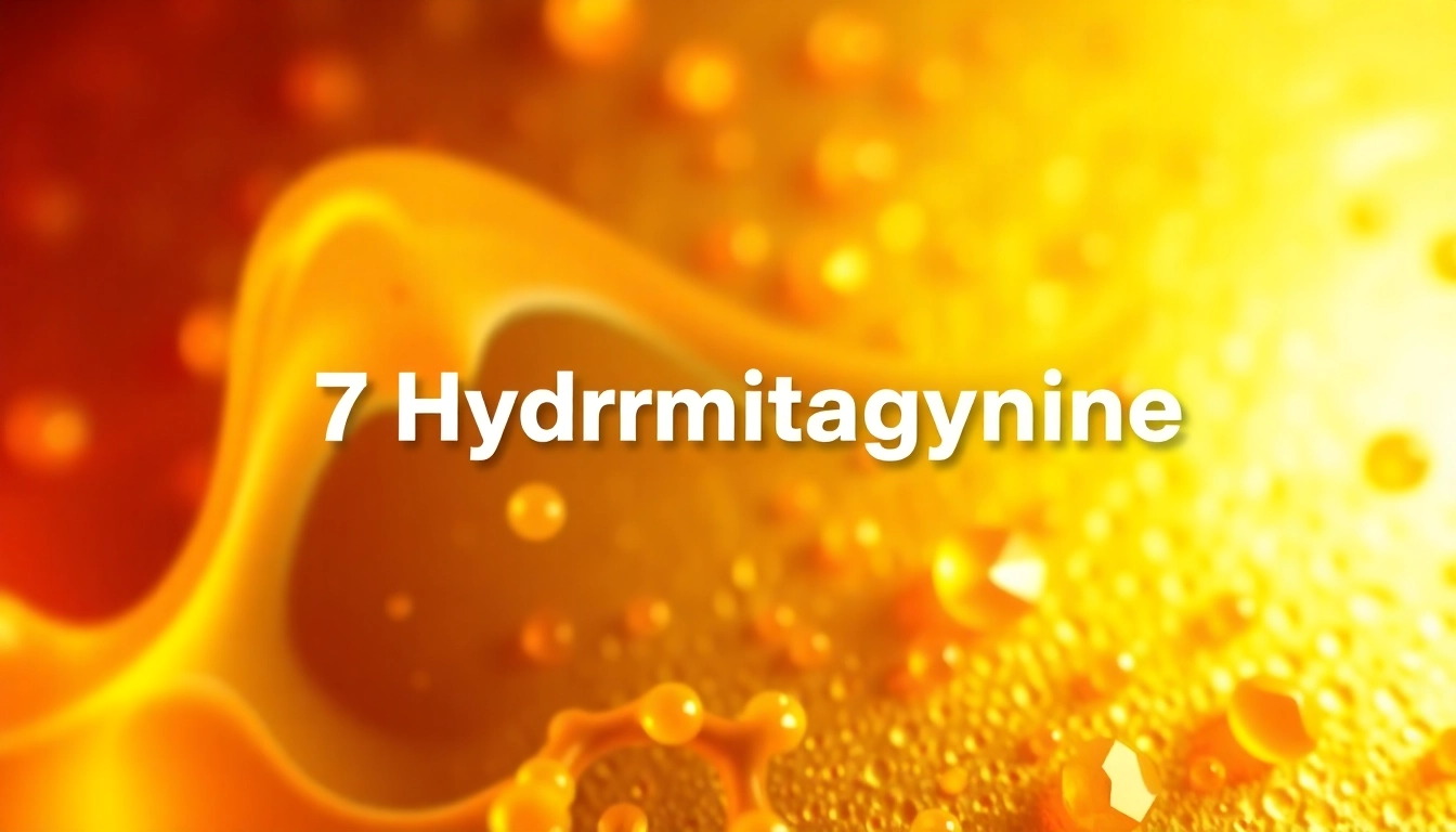 Explore the potential benefits of 7 hydroxymitragynine bulk in an artistic visual representation.