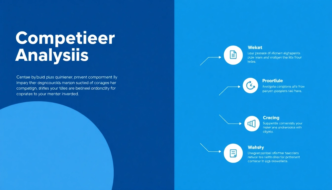 Visual representation of competitor analysis showcasing strengths, weaknesses, and strategies in marketing.