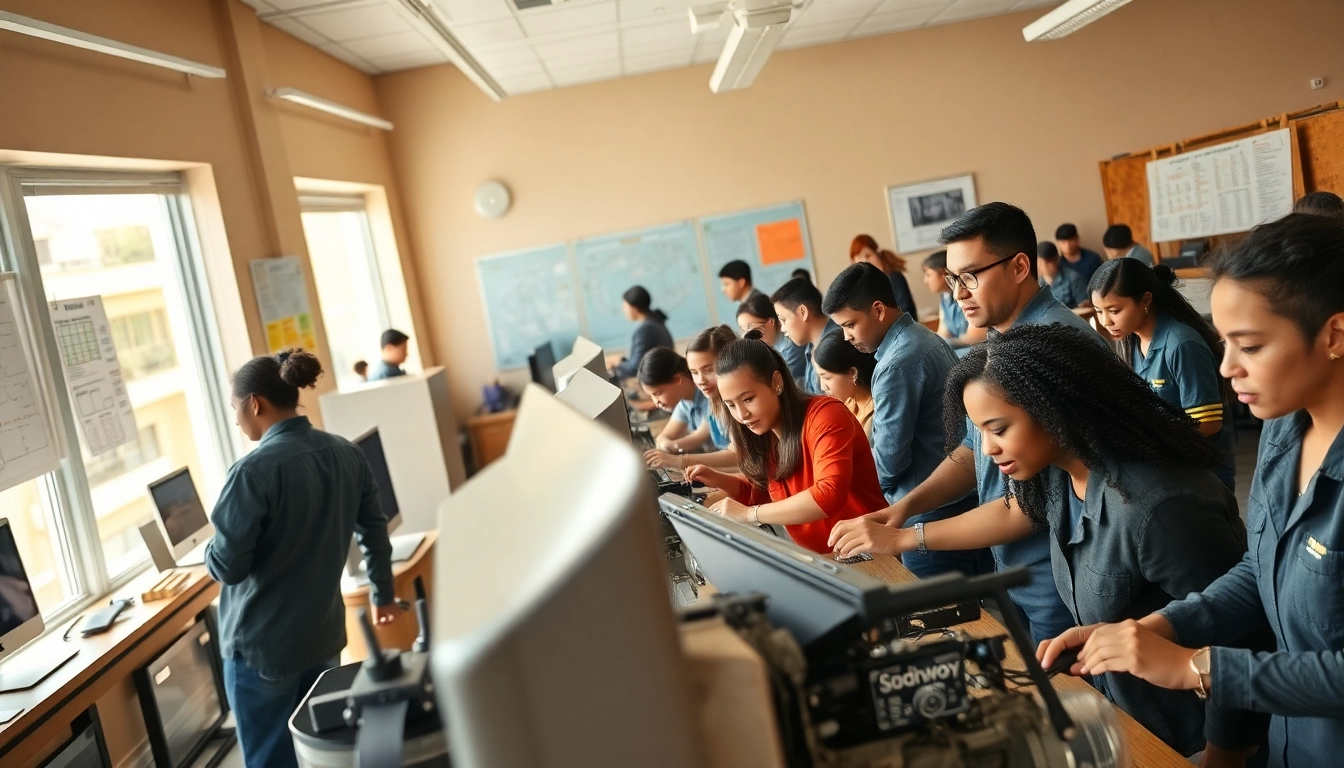 Explore trade school Knoxville TN with students engaged in hands-on learning in a bright classroom.