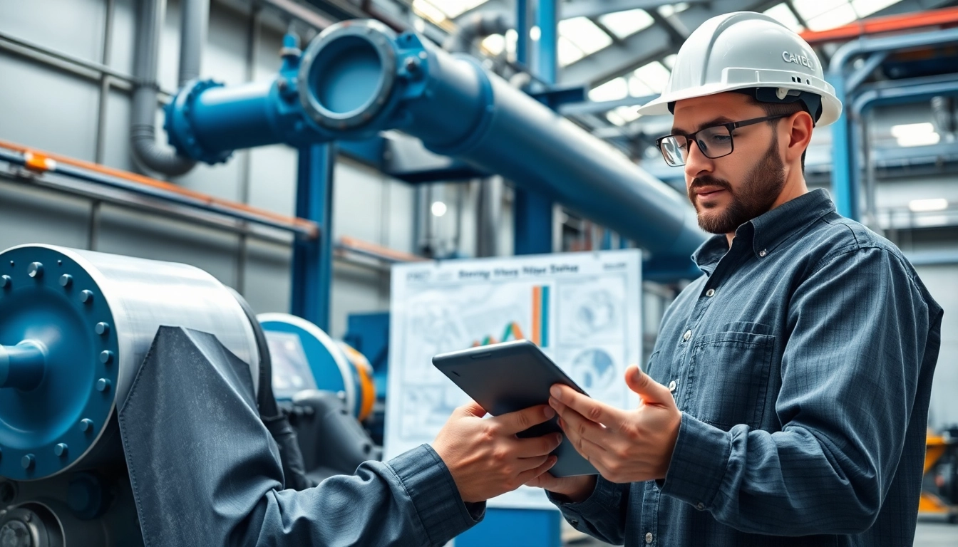 Engineer assessing pipe stress analysis data in a professional industrial environment.