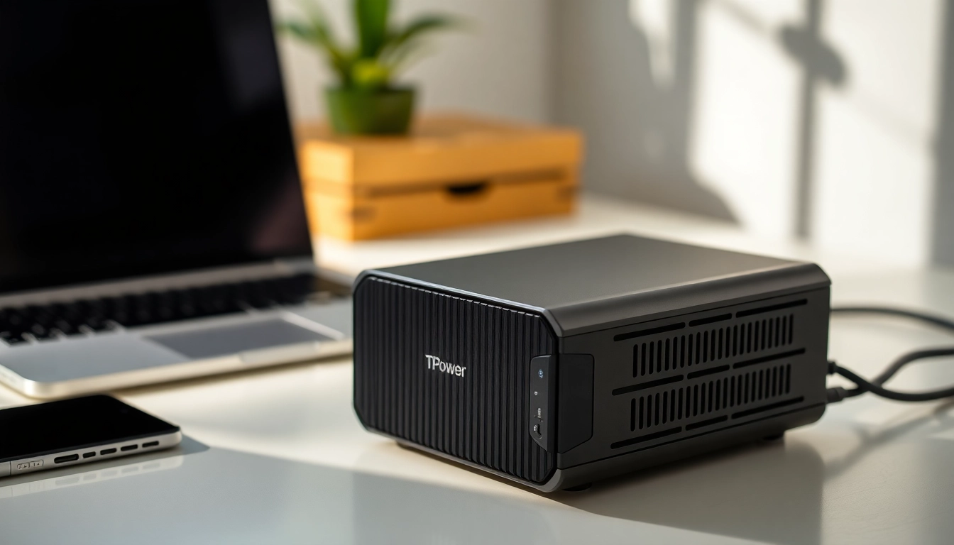 Enhance your devices with TPower's reliable power supplies on a stylish desk setup.