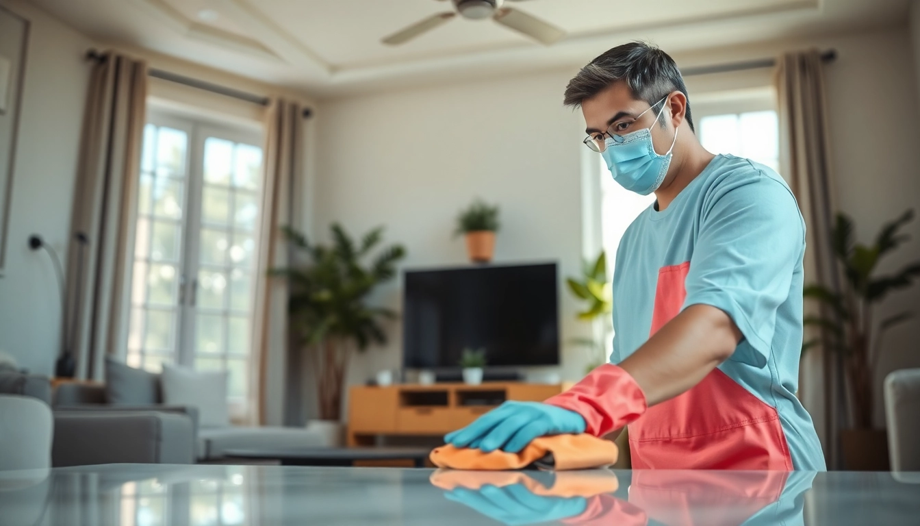 Move Out Cleaning Camarillo service showcasing a professional cleaner meticulously sanitizing surfaces.