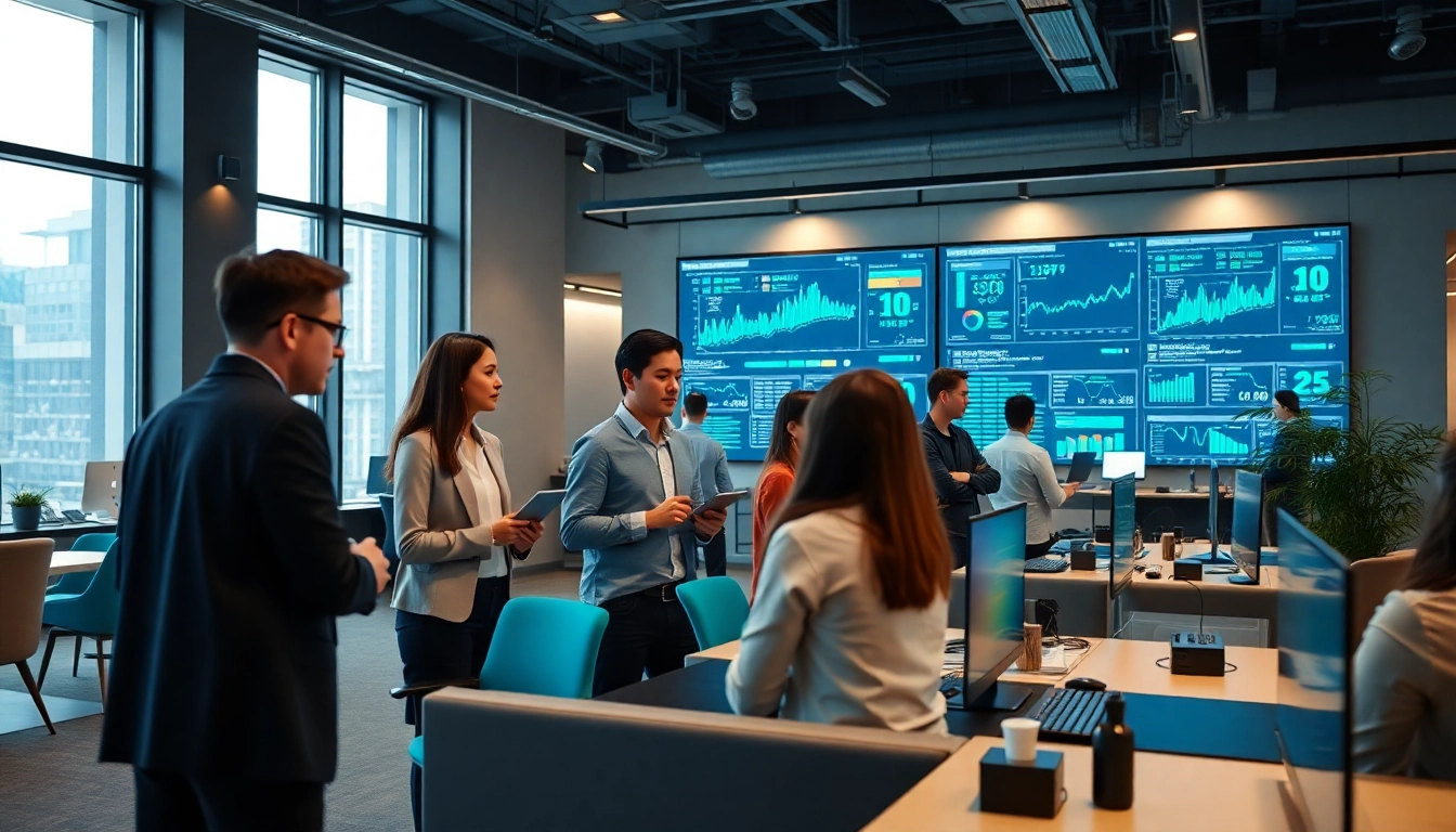 Menganalisis data Macau dengan tim profesional di ruang kantor modern.