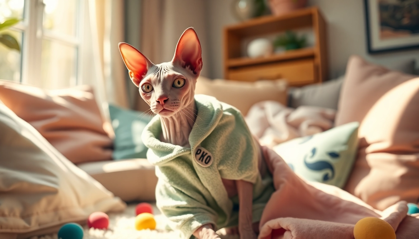 Dress your Sphynx cat in trendy PIKAPIKA Sphynx Clothes for a stylish and cozy look.