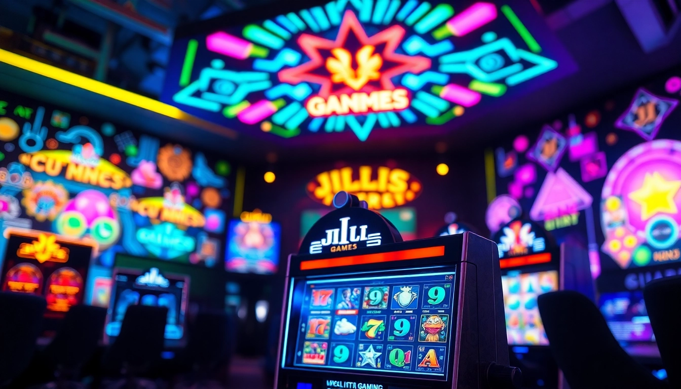 Experience the excitement of JILI Games through vibrant slot machines and engaging visuals.