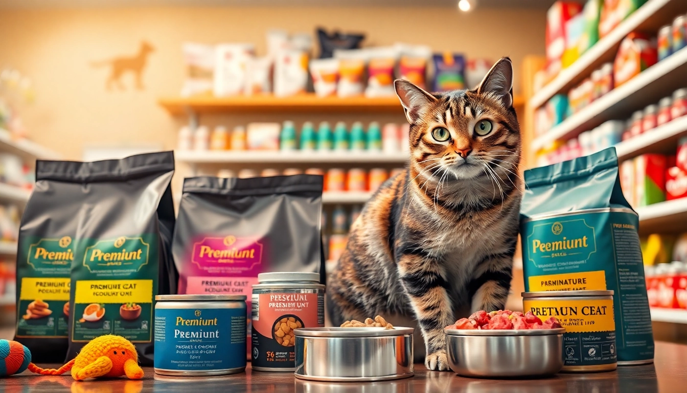 Showcasing premium cat food North Vancouver for discerning pet owners in a pet-friendly store.