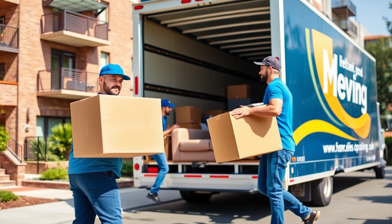 Efficient Queens movers expertly handling boxes and furniture during a move.
