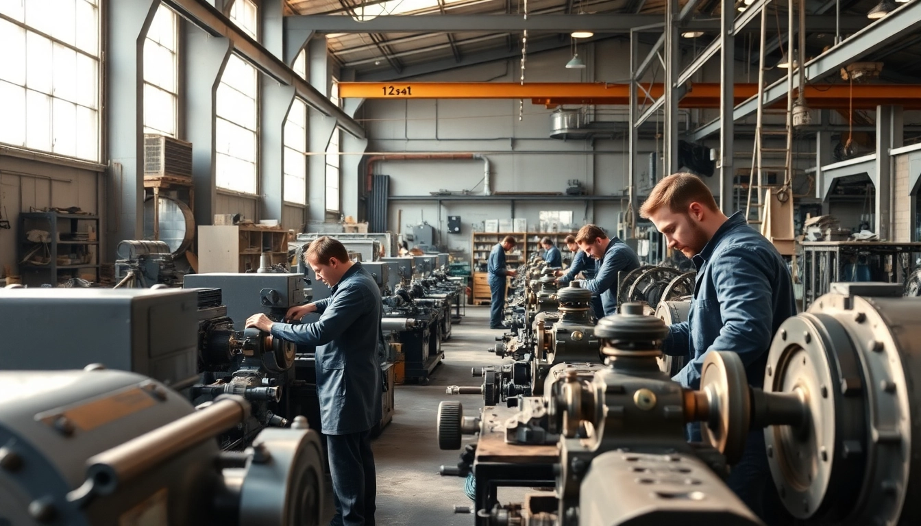 Workers engaged in industrial fabrication in Edmonton, demonstrating expertise in metal craftsmanship.