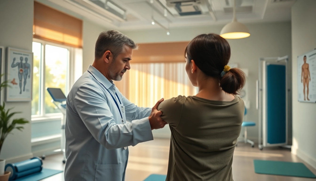 Find expert physiotherapy near me with a therapist offering personalized care in a clinic setting.