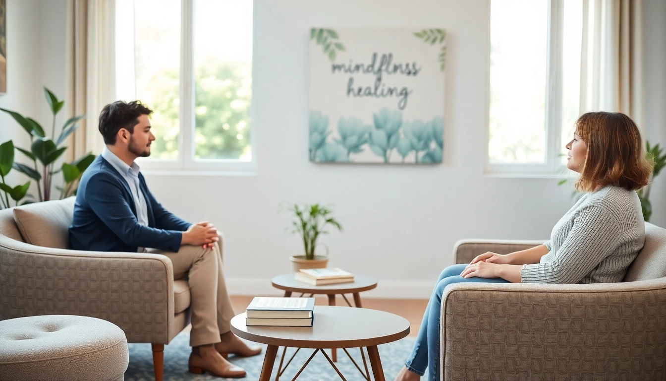Engaging therapy session for depression treatment dubai in a calm and professional environment.