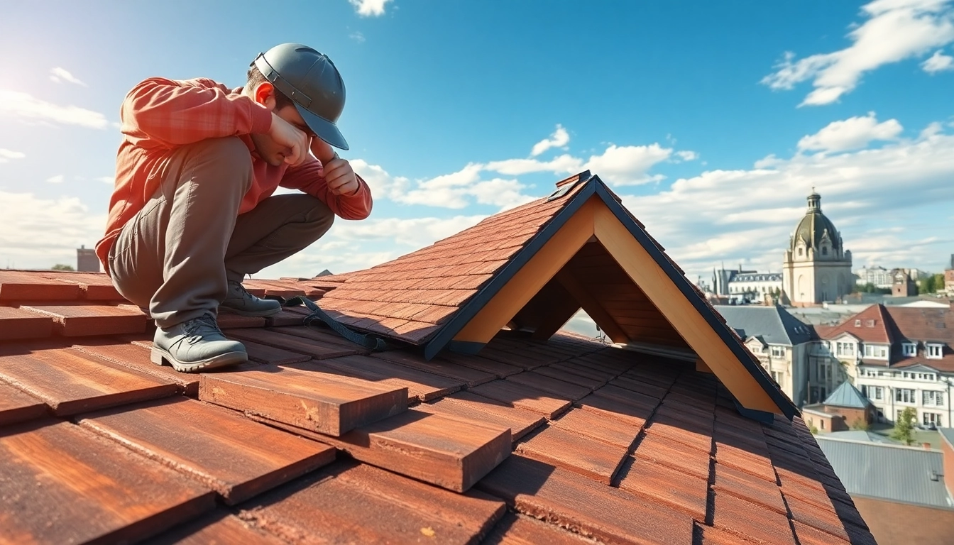 Dakspecialist Arnhem expertly works on a quality roof, showcasing traditional craftsmanship and modern techniques.