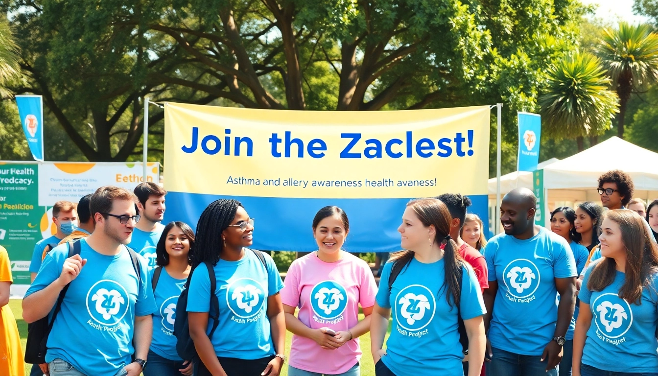 Join a vibrant rally for asthma and allergy awareness with the Zacky Project at https://thezackyproject.net.
