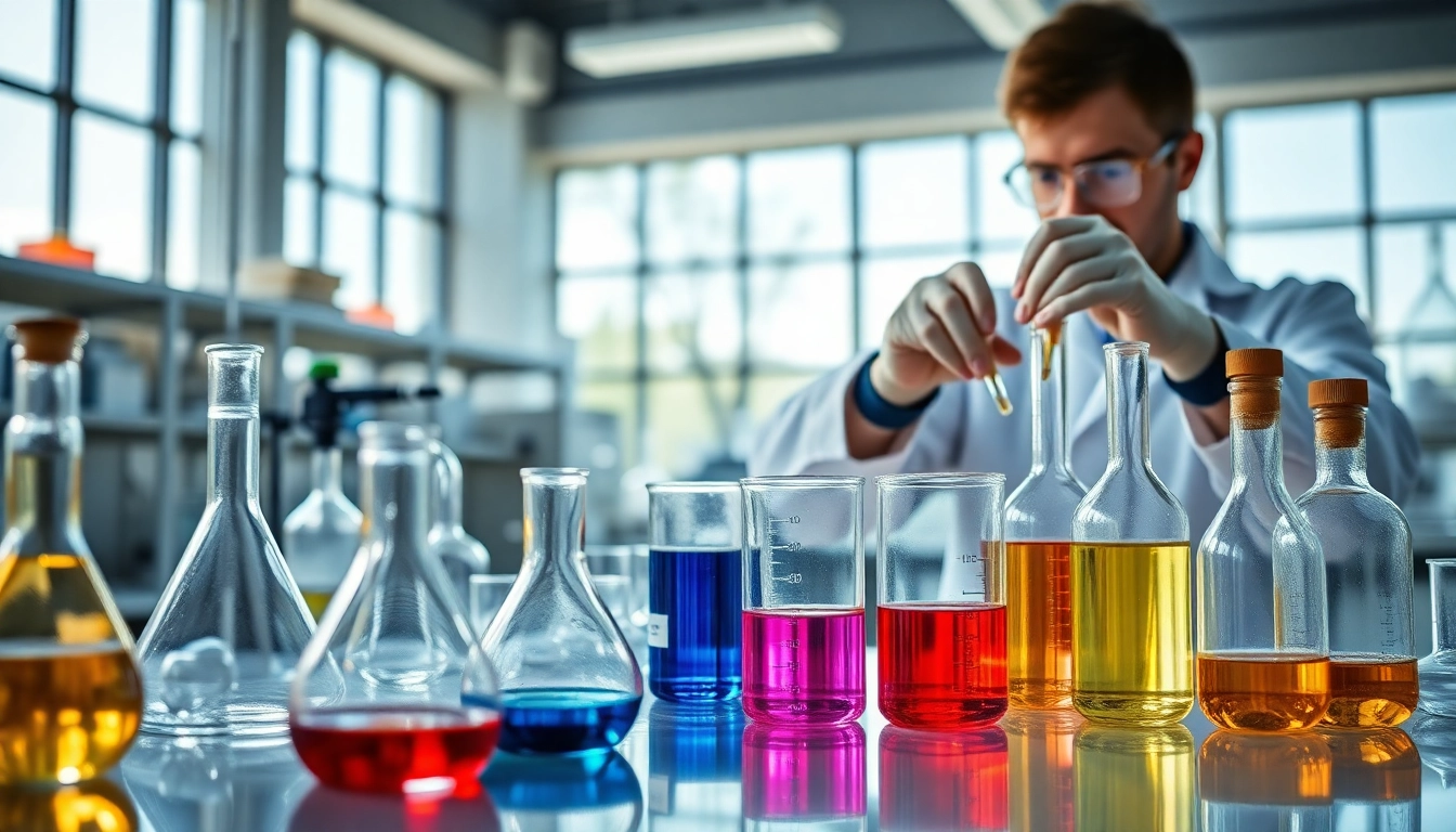 Mixing infusion resins in a professional lab setting to achieve optimal composite material properties.