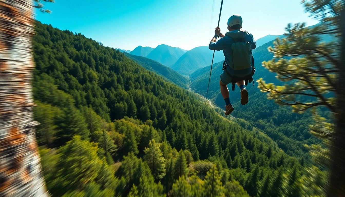 Experience the thrill of a ZIP WIRE KIT in action, soaring high above lush landscapes.