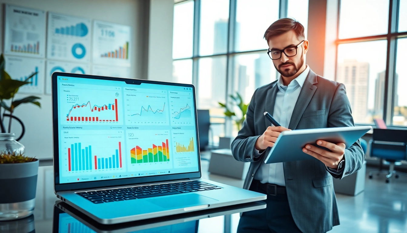 Analyzing AI for competitor analysis data in a modern professional workspace.