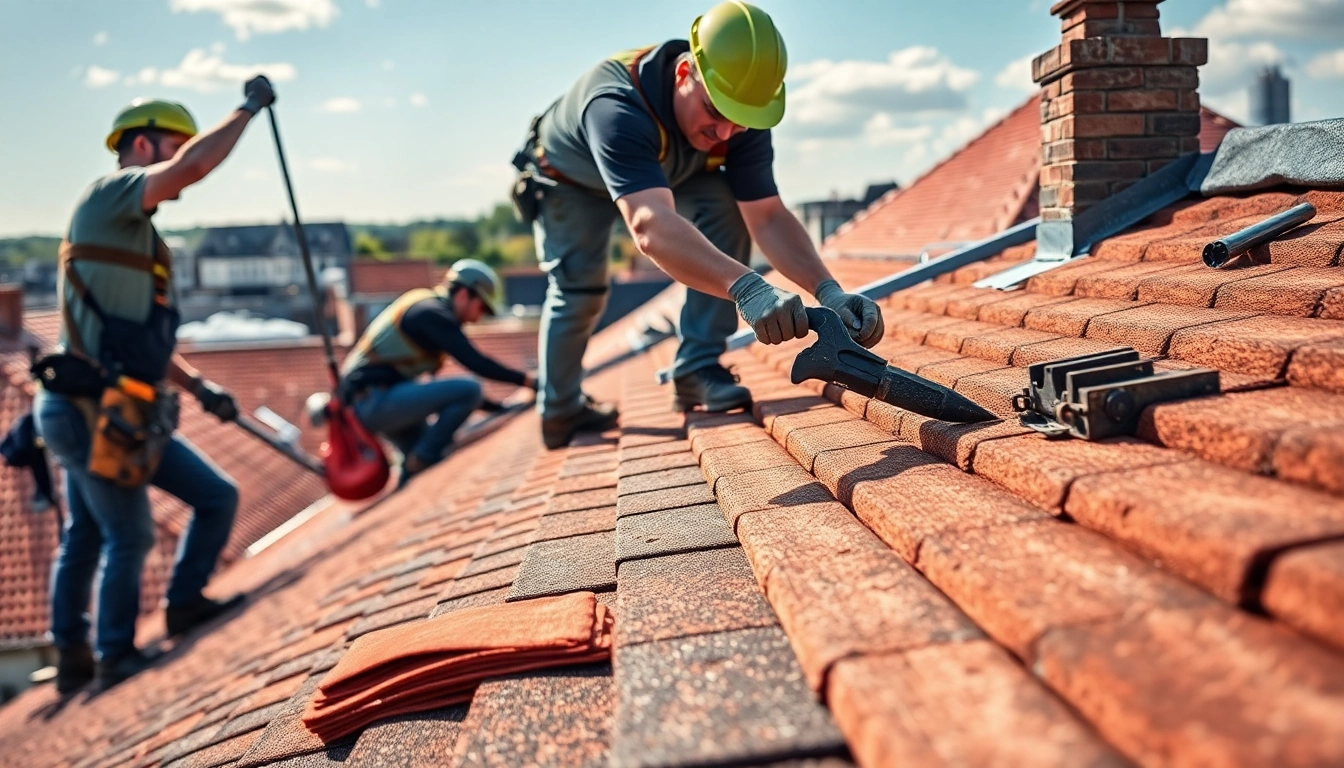 Skilled Dakdekker Arnhem roofer applying roofing felt on a residential building, demonstrating quality and craftsmanship.