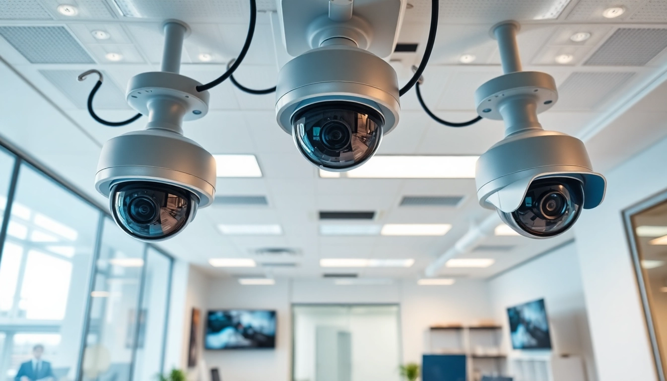 Install CCTV Camera in a modern office enhancing security and surveillance.