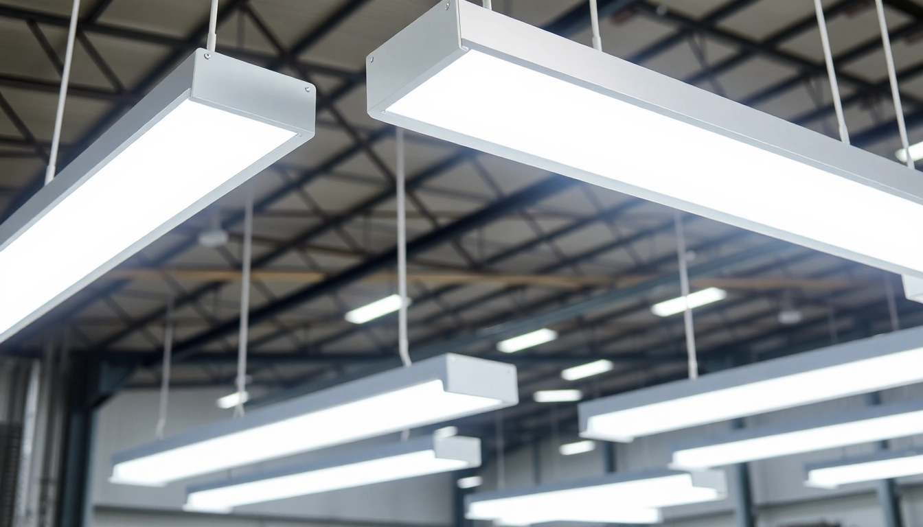 Showcasing LED Batten Fixture Wholesale in an industrial setting with high-efficiency illumination.