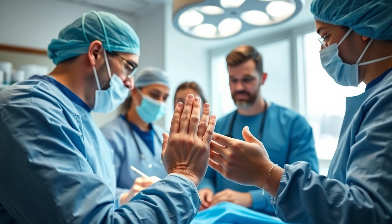 Handchirurgie Braunschweig: Experten beraten Patienten in einer modernen Klinik.